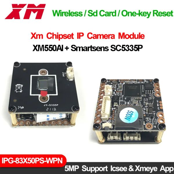 Cameras 5MP Module de caméra IP sans fil SmartSens SC5335P XM550AI WEBCAM SD CARTE RESET