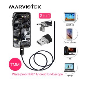 Camera's 7mm wifi endoscoop camera HD waterdichte USB -inspectie borescope camera wifi voor iOS Android PC -notebook endoscoop voor iPhone