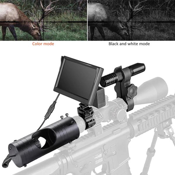 Cameras 850 nm DIY Infrarouge Vision nocturne 3MP Caméra 4,3 pouces Affichage de la nuit Switch Day Optics Sight Sight Riflescope pour la chasse à l'extérieur