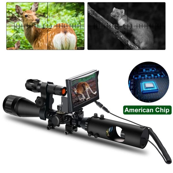Caméras 850 nm Infrarouge LED IR Vision nocturne Riflescope Hunting Scopes Optics Sight Hunting Camera Hunting Wildlife Night Vision