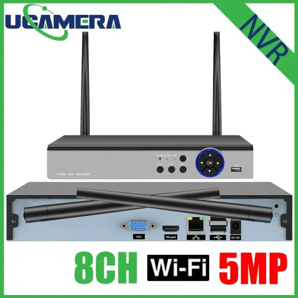 Cameras 8ch Super Mini WiFi NVR 5MP H.265 Réseau vidéo sans fil Enregistreur vidéo pour caméra IP 4K