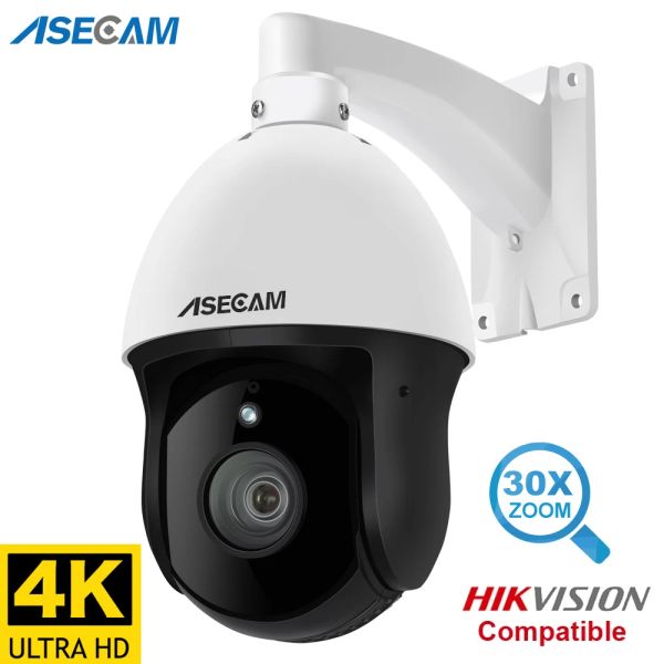 CAMERA 8MP 4K IP CAMERIE OUTDOOR PTZ 30X ZOOM CCTV Varifocal ONVIF H.265 DOME POE AUDIO IMX415 Protocole Hikvision de la caméra de sécurité