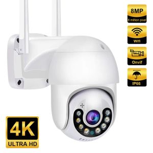 Cameras 8MP 4K PTZ CAME IP IP OUTDOOR WiFi Camera HD 5MP H.265 Sécurité de surveillance sans fil CCTV 1080P Suivi AI P2P ONVIF ICSEE