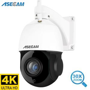 Camera's 8mp 4K PTZ IP -camera WiFi 30x Optische Zoom Outdoor Human/Vehicle AI Tracking Poe Onvif CCTV Audiosnelheid Dome Surveillance