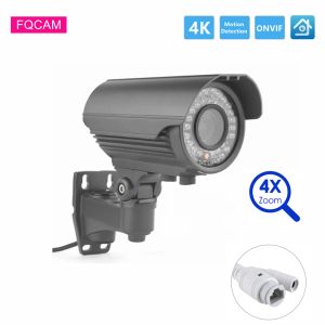 Caméras 8MP IP Surveillance Security Camera Outdoor Poe onvif 2.812mm Manuel Varifocal Motion Detection Xmeye Camera 30m infrarouge