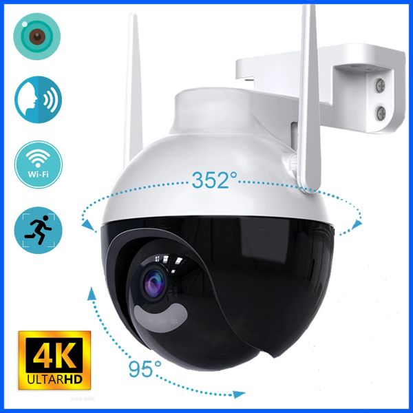 Cámaras 8MP PTZ Wifi IP Camera 4K Detección AI Color Night Vision Audio Video A18 ICSEE Outdoor Security CCTV Vigilancia Cámara de vigilancia