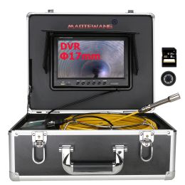 Camera's 9 "Monitor 17 mm 20/30/40/50m Rioolbuis Inspectie Videocamera, 8 GB SD -kaart DVR IP68 Afvoer rioolpijpleiding industriële endoscoop