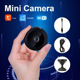 Cameras A9 640p Tuya Smart Life Mini Camera IP WiFi Security Home House Nanny Surveillance CCTV CAME WIFI SANS WIRESS INDOOR