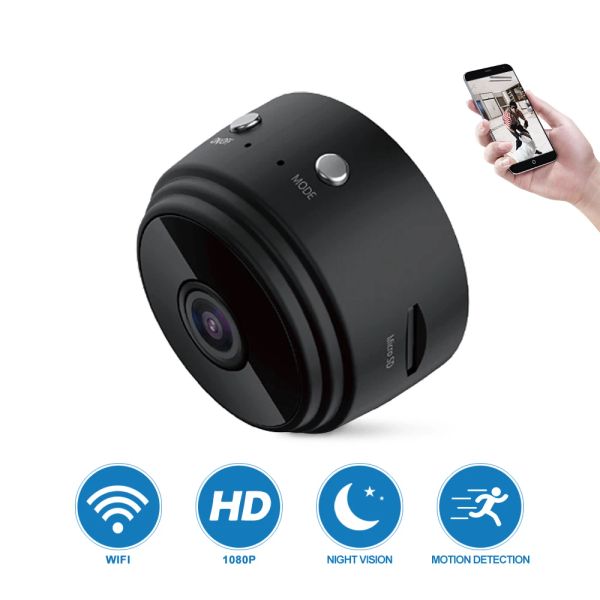 Cámaras A9 Mini Cámara IP HD 1080p Securencia inalámbrica WiFi Wifi Mini Cámara Pequeña CCTV Infrarrojo Detección de movimiento de visión nocturna SD SD