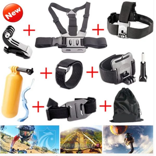 Cameras Action vidéo ACCESSOIRES CAMERAS SET POUR GOPRO HERO 5 4 3+ 3 2 H9R F60R W9R YI 4K SJ4000 SJ6 SJ7 avec STRAP STRAP FLOCTANT