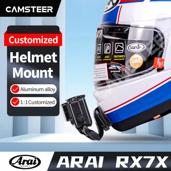 Cameras Aluminium Motage de moto personnalisé support de menton pour ARAI RX7X pour GoPro Hero11 10 9 8 Insta360 One X3 X2 RS DJI ACCESSOIRES
