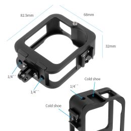 Cameras Aluminium CNC COUVERTURE DE PROTECTEUR 360 VR Panoramique Caméra Cage pour le cadre de libération rapide du cadre Gopro MAX avec support de chaussure froide