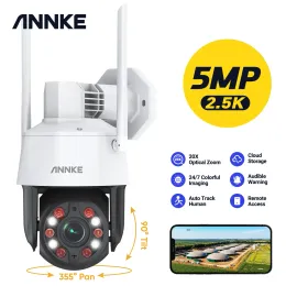 Camera's Annke 5MP PTZ WiFi IP -camera H.265 Outdoor AI Human Auto Tracking 20x Zoom IP Camera Two Way Audio Beveiligingsbeveiliging