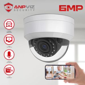 Caméras Anpviz 6MP Poe IP de surveillance Camera Outdoor Security H.265 avec véhicule Détection humaine CCTV CAME VIE RÉLÉVOIRE