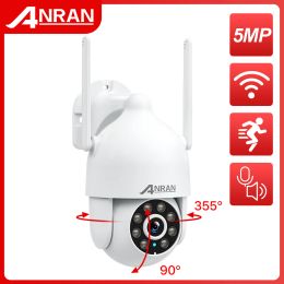 Caméras Anran 5MP PTZ IP Supnseillance Camera WiFi Outdoor Dome Sécurité sans fil Pan Tilt 4x Digital Zoom CCTV IP66 Vision nocturne