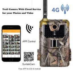 Camera's App Control Hunting Trail Camera Gratis cloudservice 4G 30MP 2K Wireless Wildlife Camera's Night Vision Surveillance HC900Plus