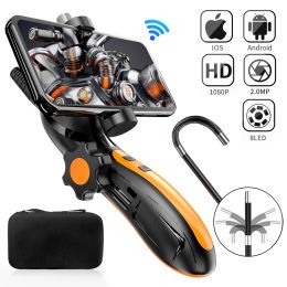 Camera's die borescope 1080p endoscoop inspectie -inspectie -camera verwoorden met Twoway Articulation Head for Automotive Car Support iOS Android