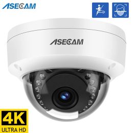 Camera's ASECAM 8MP 4K POE IP CAMERA IK10 Explosieproed Outdoor Face Detection H.265 Onvif Metal Dome CCTV Security Video Surveillance