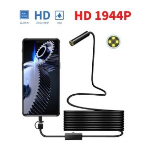 Camera's Auto Focus Endoscoop Borescope Borescope Inspectie Snake Camera HD 20m 35m lange kabels waterdicht met micro USB, Type C, 6 LED voor pc