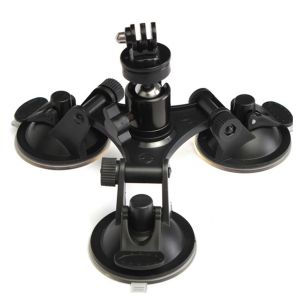 Caméras Ball Head Camcomorder Action Video Abs Triple Aspiration pour le support de véhicule de caméra Remplacement DSLR à 360 degrés Fit pour GoPro