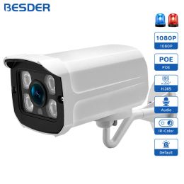 Camera's BESDER ALUMINIUM METALEN WATERDE ONDER BUILET BULLET IP CAMERA 720P 960P 1080P Beveiligingscamera CCTV 4PCS Array IR LED Video Camera IP