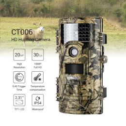 Cámaras BOBLOV CT006 Cámara de senderos 20MP 1080p 30 fps Scouting Night Vision Trail Hunting Camera CamwildCamera Vigilancia salvaje Wildlife