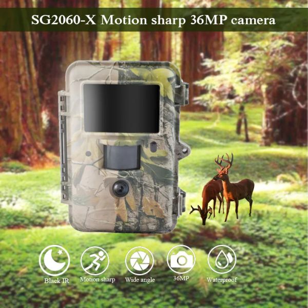 Caméras Bolyguard Hunting Trail Camera Tile photo de la faune 1080phd 36 MP Black Infrarouge Scoutisme 100 pieds Motion Sharp Thermal Imager Camera
