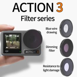 Cameras Filtro de lente de cámara para DJI Action 3 Partes 8/16/32/64 ND NDPL Cpl MCUV Night Star Filter Kit para DJI OSMO Accesorios 3 Accesorios