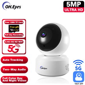 Camera's CCTV Camera Surveillance Wifi Wireless 360 ° Panoramische IP -camera Twoway Audio 1080P HD 5MP WiFi Camera Home Security Camera Wit wit