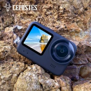 Camera's Cerastes 2023 Nieuwe actiecamera 4K60FPS WiFi Antishake Go met Remote Control Screen Waterdichte Sport Camera Pro Drive Recorder