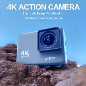 Camera's Cerastes Action Camera 4K60FPS WiFi Antishake Action Camera met Remote Control Screen Waterproof Sport Camera Drive Recorder