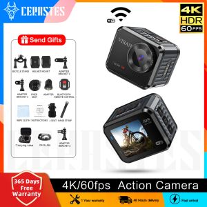 Camera's Cerastes Mini 4K/60fps Ultra HD Action Camera V8 20MP WiFi 170D 10m Body Waterdichte helmvideo -opname Camera's Sport DV CAM