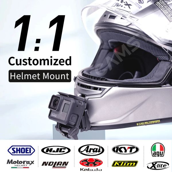 Cameras Casque de moto personnalisé support de menton pour shoei agv arai hjc pour gopro11 10 insta360 un x3 x2 rs accessoires de caméra sportive