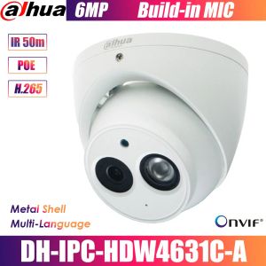 Cameras Dahua ipchdw4631ca 6Mp Poe Network Mini Dome IP Camera Breetin Mic CCTV 50m IR Vision nocturne Remplacez IPCHDW4433CA