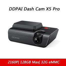 Cámaras DDPAI X5 Pro Dash Cam Camera de automóvil Dual Camiseta Sony IMX415 4K 2160P GPS Tracking 360 Rotación Wifi DVR 24h Estacionamiento Protector