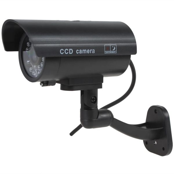 Cámaras disuade el robo impermeable cctv falso emulativo al aire libre falso ficticio cámaras de seguridad con led rojo intermitente inalámbrico parpadeante