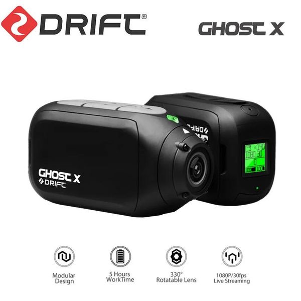 Cameras Drift Ghost X Action Camera DVR 1080p Full HD WiFi App Motorcycle Bicycle Body Portable Sport Video Cam avec vélo Bicycle