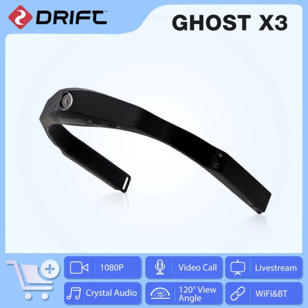 Cámaras Drift Ghost X3 Action Camera Sport 1080p Montado Wifi Casco Comando remoto 3 horas Batería Camcorder en vivo Cam Sports Sports