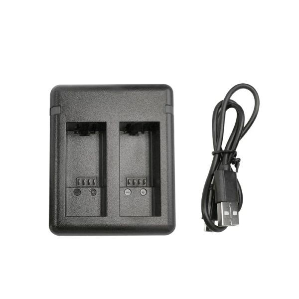 Cámaras Puertos duales Batería USB Cargador GOPRO 10 9 Cargador de batería de cámara portátil Ligera para Go Pro Hero 10 Negro