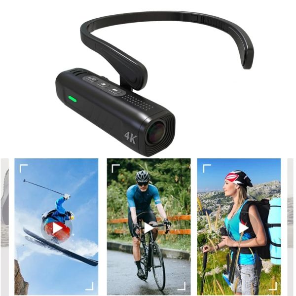 Cámaras Cámara deportiva montada en la oreja 4K Highdefinition Highfinition Recorder de aplicación de la ley Recordación de ciclismo al aire libre Cámara web Ultraclear DXAC