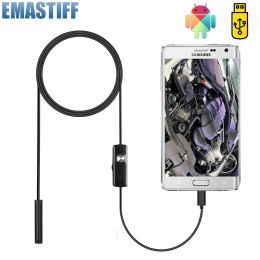 Camera's Emastiff 7mm endoscoopcamera Flexibel IP67 Waterdichte micro USB Industriële endoscoopcamera voor Android -telefoon PC LED Verstelbaar