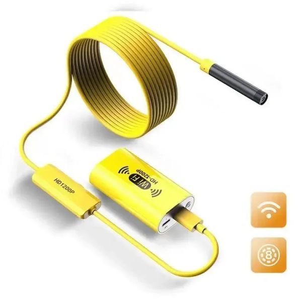 Caméras Endoscope Camera wifi mini caméra 1200p IP68 Smart de la sonde étanche IP68 Smartphone Android Typec Port USB Protection de sécurité