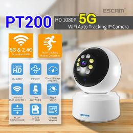 Caméras ESCAM PT200 1080P Suivi mobile 5GWIFI Cloud Storage Twoway Voice Smart Night Vision Camera