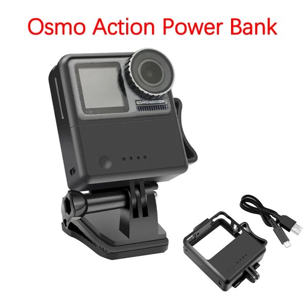 Caméras pour DJI OSMO Action Sports Camera Porteable Power Bank 2600mAh Charge rapide Charge USB Port Sports Power Adapter Accessoires