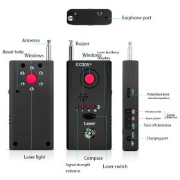 Camera's Volledig bereik scan draadloze camera lens signaal detector CC308+ radiogolfsignaal detecteren camera fullRange wifi rf GSM Device Tracer