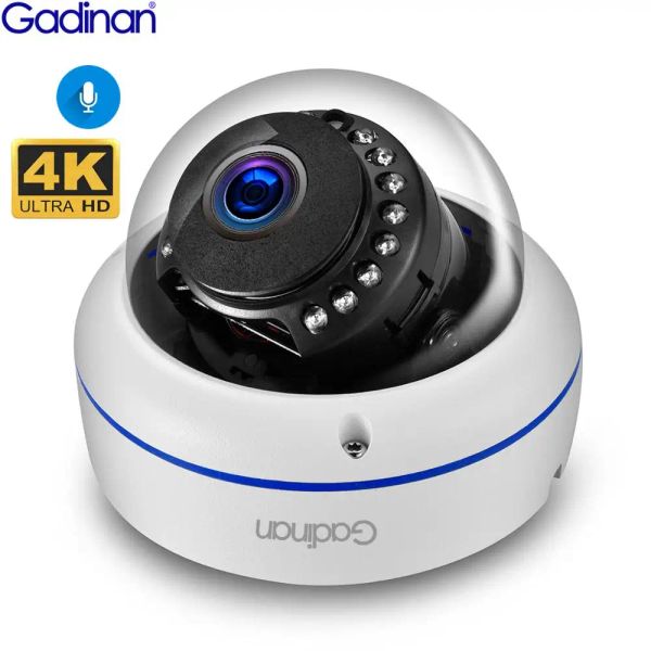 Cámaras Gadinan 4K 8MP Cámara IP Outdoor Poe IP incorporada Audio CCTV 5MP 4MP Cámara de seguridad de seguridad Home IP66 H.265