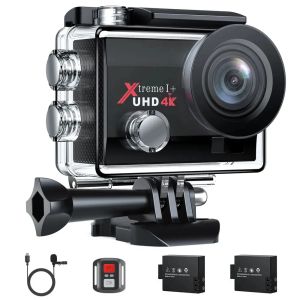 CAMERA GO PRO PRO SPORT ACTION CAMERIE 4K 30FPS 20MP CAMCROCRE numérique 170 ° grand angle IP66 EIS avec télécommande de microphone externe