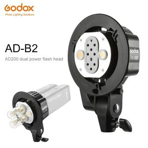 Cámaras Godox Adb2 Bowens Mount Tubos dobles Soporte de cabeza de luz para Ad200 Flash portátil Speedlite