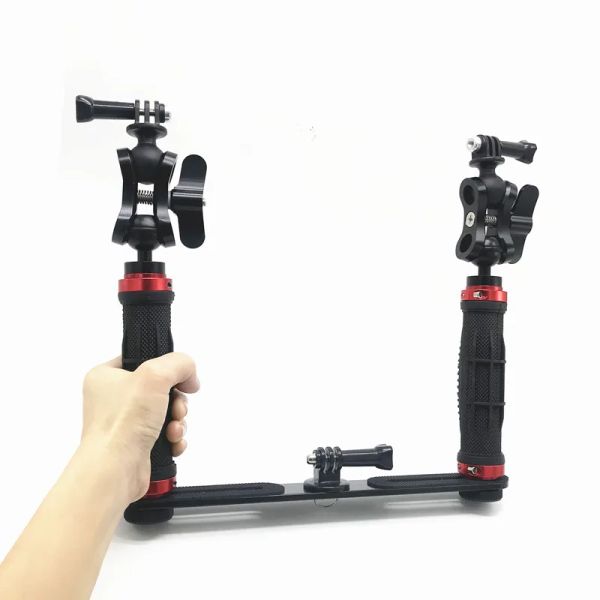 Cámaras Mango de mano Hand Art Stabilizer Rig submarino Monta de bandeja de buceo de buceo para la cámara de héroe de GoPro SJCAM CAMCODER SMARTHER