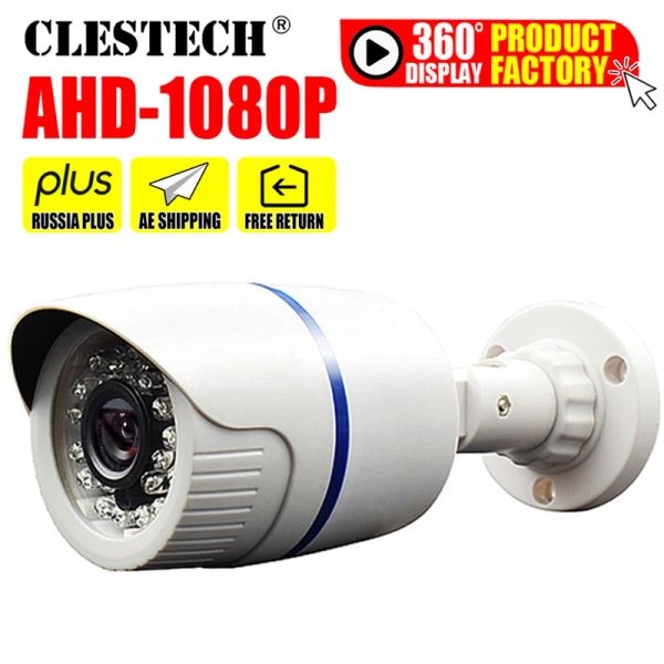 Cameras HD 720 / 960P / 1080P 2MP AHD CCTV CAME CAME DE SÉCURITÉ EXTÉRIEUR IP66 24ed infrarouge Vision nocturne a une surveillance à la maison des balles